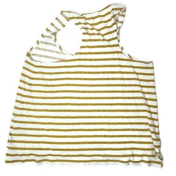 Sundry Striped Tank Top Size 3 Yellow & White "Everybody Loves The Sunshine" - Picture 2 of 4